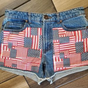 Patriotic Distressed Shorts 27 Forever 21